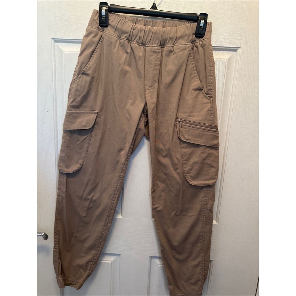 Mountain Hardwear Women's Active Tan Cargo Jogger Pants 97% Cotton Size XS